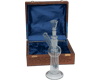 small glass waterpipe in a luxury box